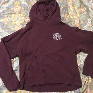 COPY - Obey brand Maroon cropped hoodie